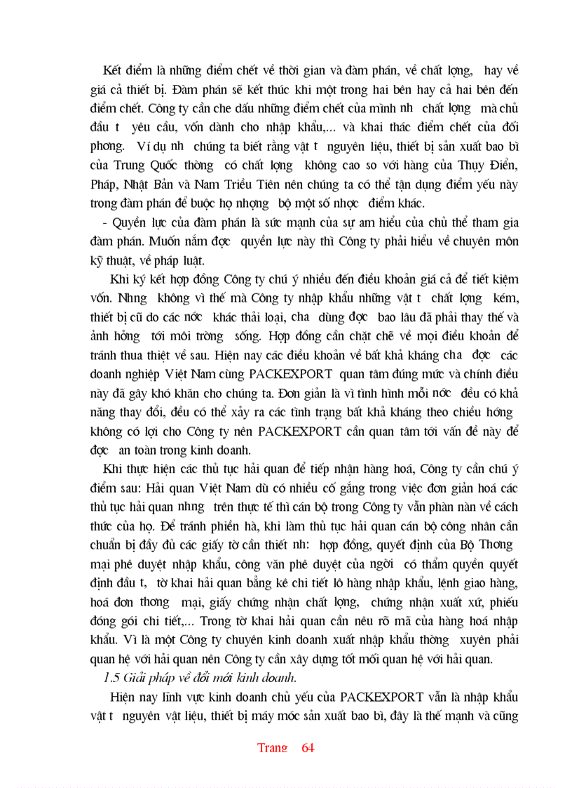 image for page Thực trạng và một số giải pháp hoàn thiện hoạt động nhập khẩu ở Công ty XNK và kỹ thuật bao bì