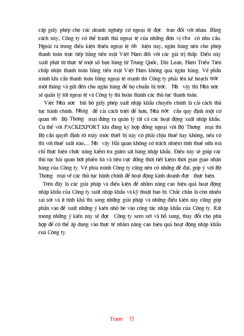 image for page Thực trạng và một số giải pháp hoàn thiện hoạt động nhập khẩu ở Công ty XNK và kỹ thuật bao bì