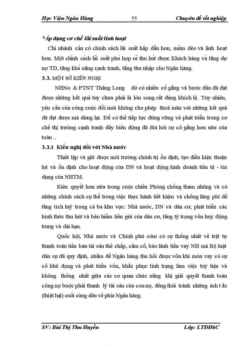 image for page Giải pháp mở rộng tín dụng đối với doanh nghiệp vừa và nhỏ tại NHNo PTNT Thăng Long