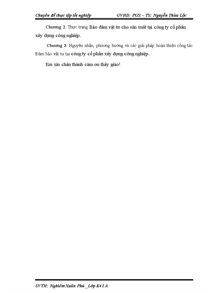 image for page Bảo đảm vật tư cho sản xuất tại công ty cổ phần xây dựng công nghiệp