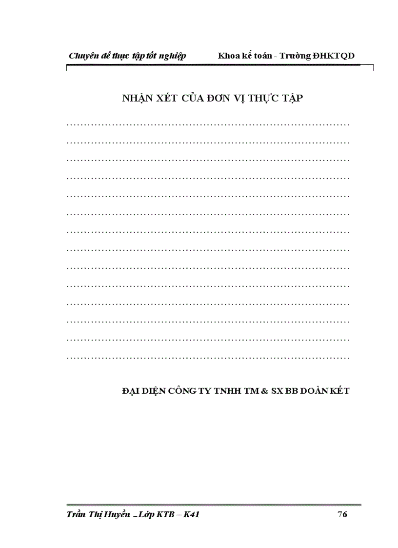 image for page Hoàn thiện công tác kế toán nguyên vật liệu tại Công ty TNHH thương mại sản xuất bao bì Đoàn Kết