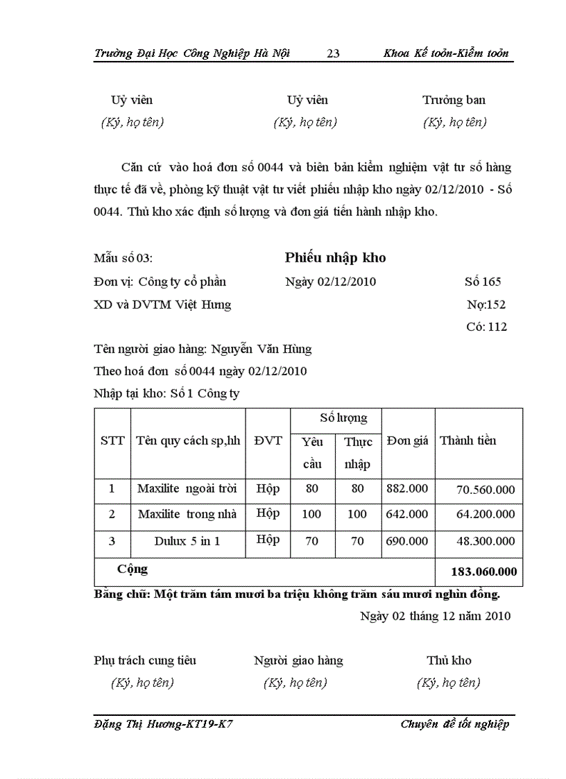 image for page Hoàn thiện kế toán nguyên vật liệu công cụ dụng cụ tại Công ty cổ phần xây dựng và dịch vụ thương mại Việt Hưng