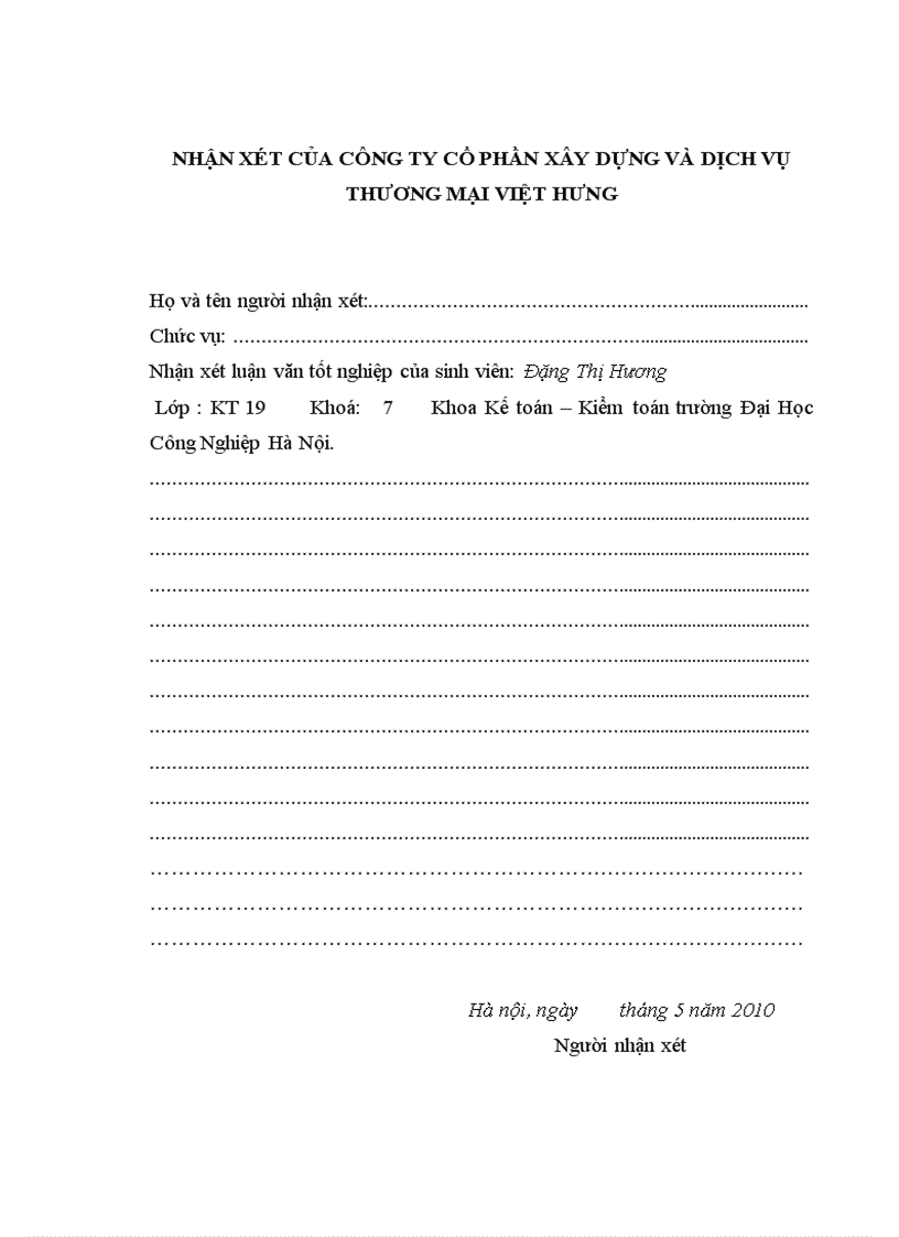 image for page Hoàn thiện kế toán nguyên vật liệu công cụ dụng cụ tại Công ty cổ phần xây dựng và dịch vụ thương mại Việt Hưng