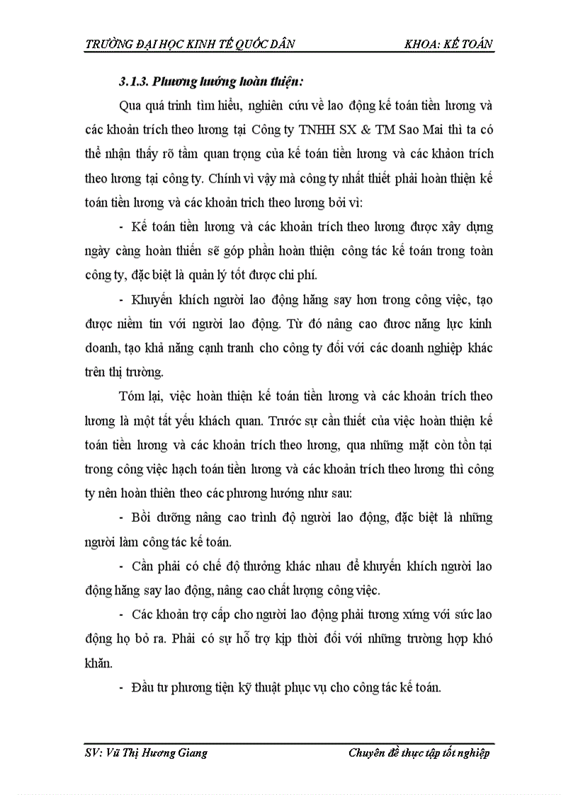 image for page Hoàn thiện kế toán tiền lương và các khoản trích theo lương tại Công ty TNHH SX TM Sao Mai