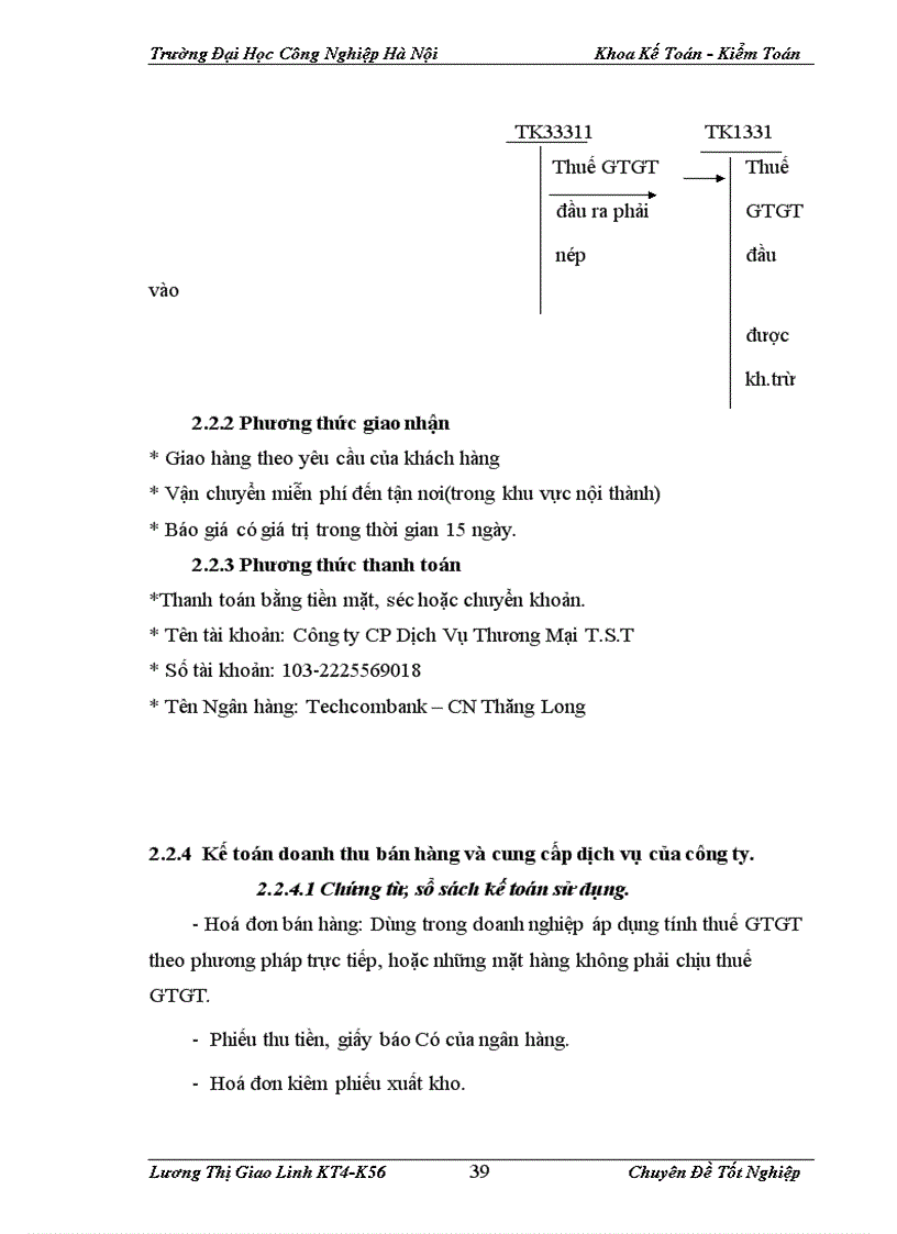 image for page Kế toán bán hàng và xác định kết quả tại Công Ty Cổ Phần Dịch Vụ Thương Mại Công Nghệ T S T