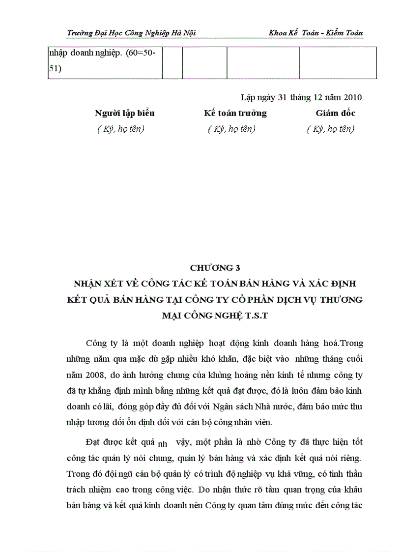 image for page Kế toán bán hàng và xác định kết quả tại Công Ty Cổ Phần Dịch Vụ Thương Mại Công Nghệ T S T