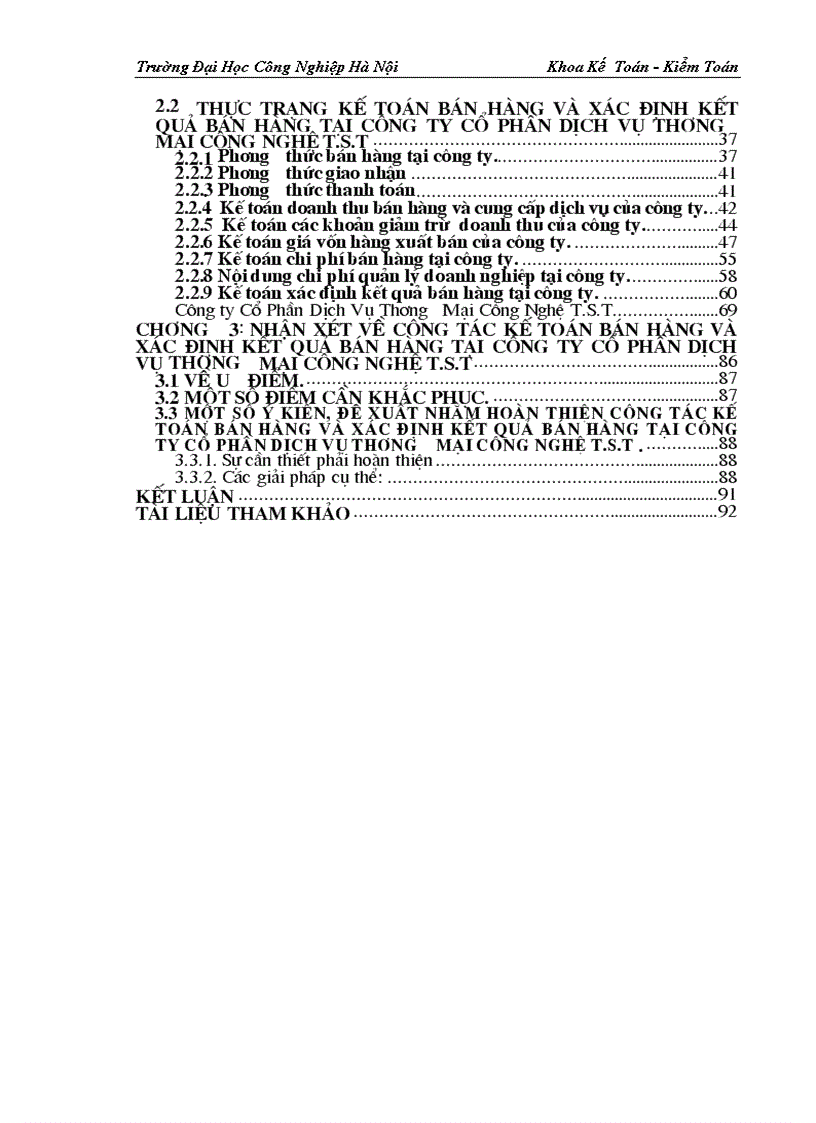 image for page Kế toán bán hàng và xác định kết quả tại Công Ty Cổ Phần Dịch Vụ Thương Mại Công Nghệ T S T