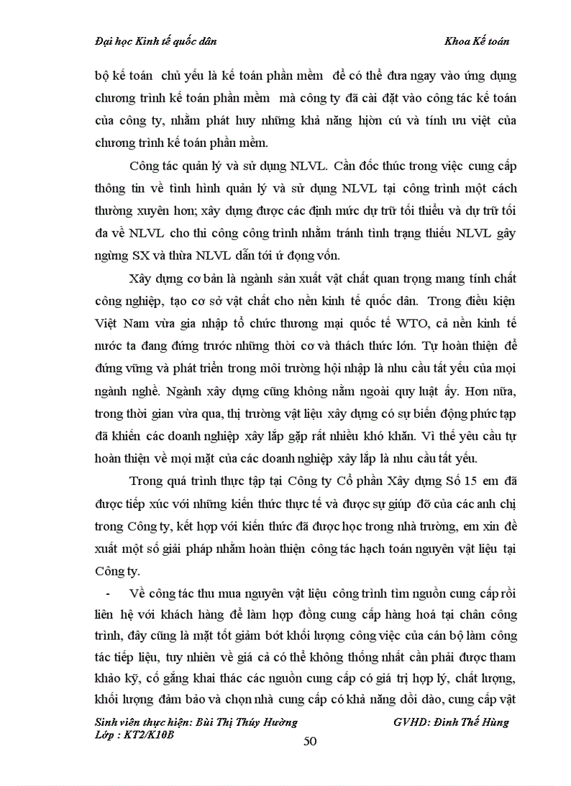 image for page Hoàn thiện kế toán Nguyên vật liệu tại Công ty Cổ phần xây dựng số 15