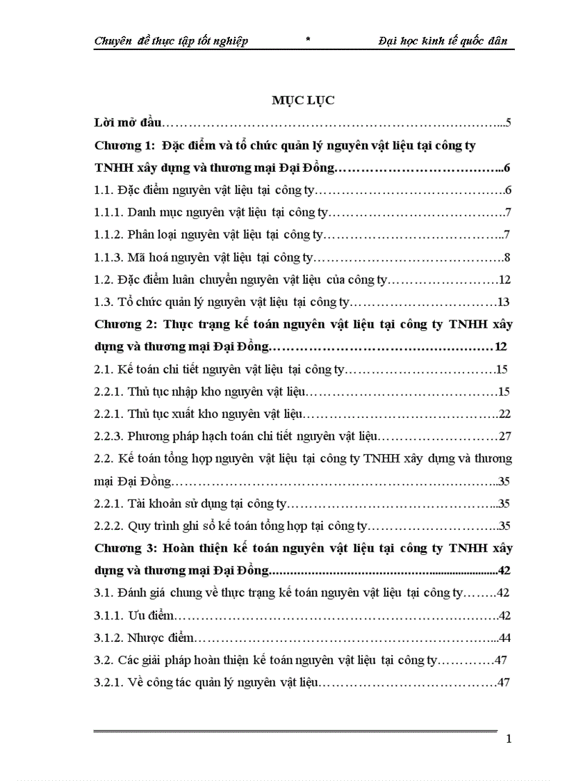 image for page Hoàn thiện kế toán nguyên vật liệu tại công ty TNHH xây dựng và thương mại Đại Đồng