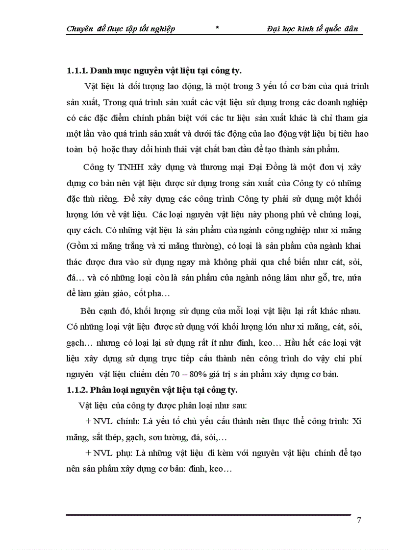 image for page Hoàn thiện kế toán nguyên vật liệu tại công ty TNHH xây dựng và thương mại Đại Đồng