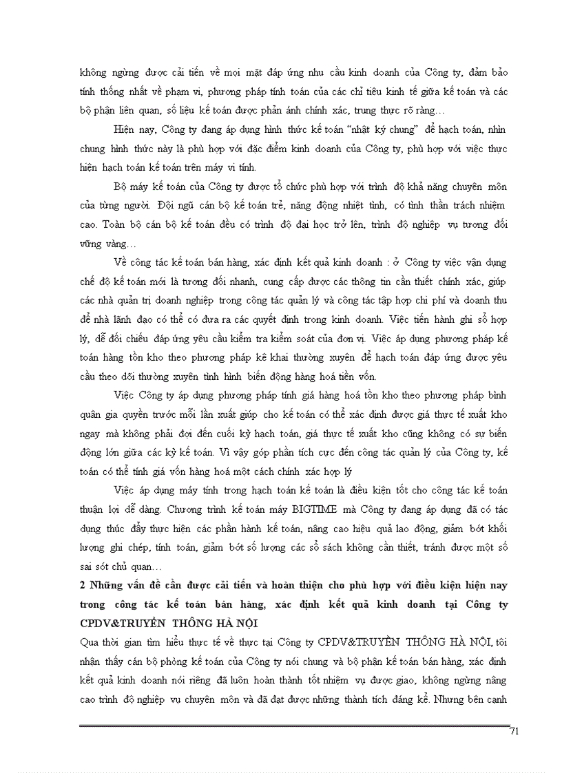 image for page Tổ chức kế toán bán hàng và xác định kết quả kinh doanh tại Công ty cổ phần dịch vụ và truyền thông hà nội