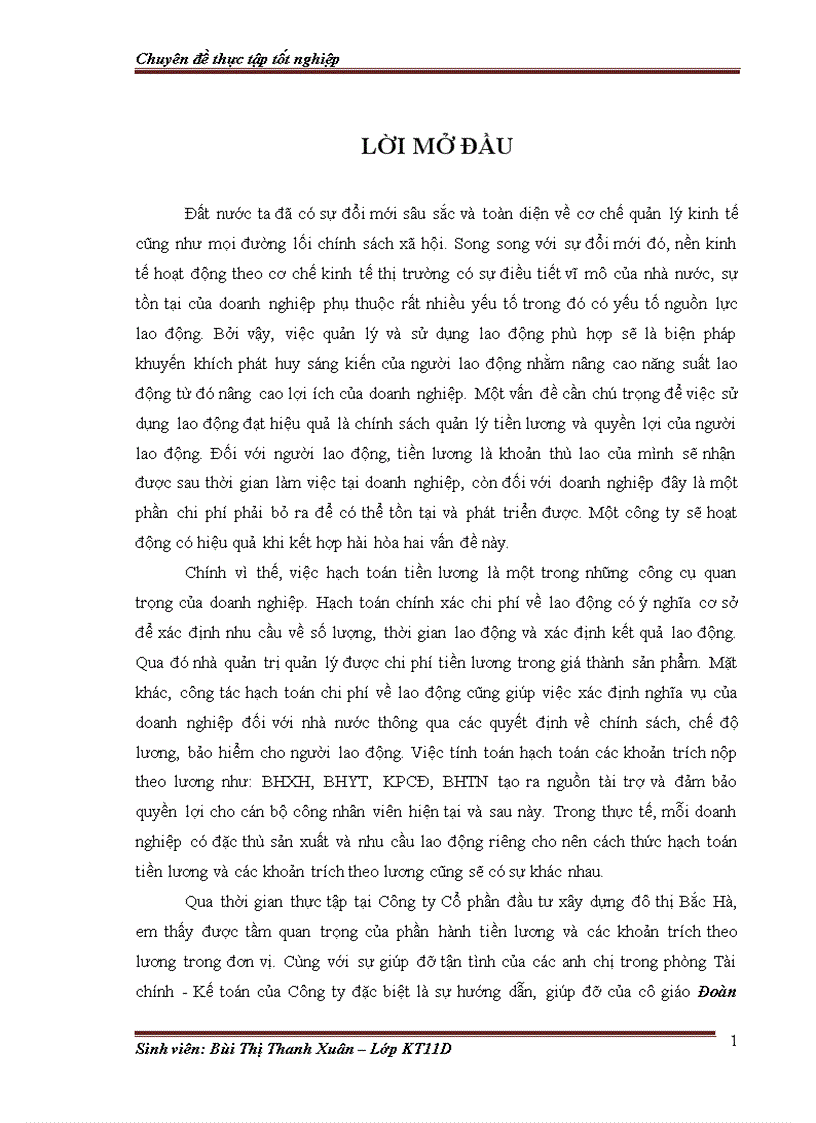 image for page Hoàn thiện kế toán tiền lương và các khoản trích theo lương tại công ty Cổ phần đầu tư xây dựng đô thị Bắc Hà