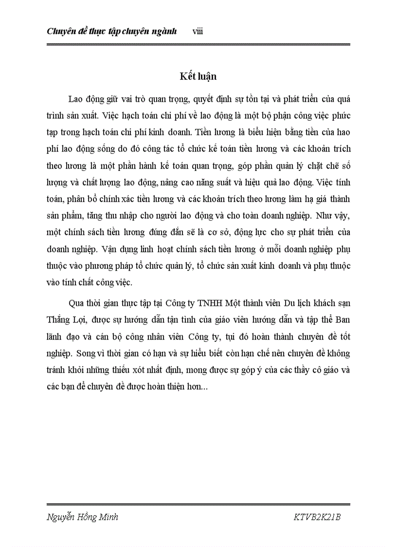 image for page Hoàn thiện công tác kế toán tiền lương và các khoản trích theo lương tại Công ty TNHH Một thành viên Khách sạn Du Lịch Thắng Lợi