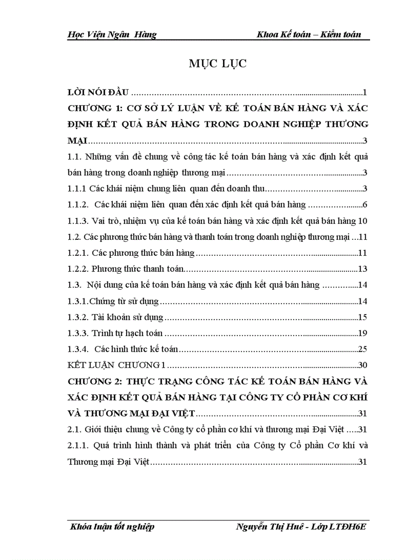 image for page Hoàn thiện công tác kế toán bán hàng và xác định kết quả bán hàng tại Công ty cổ phần cơ khí và thương mại Đại Việ