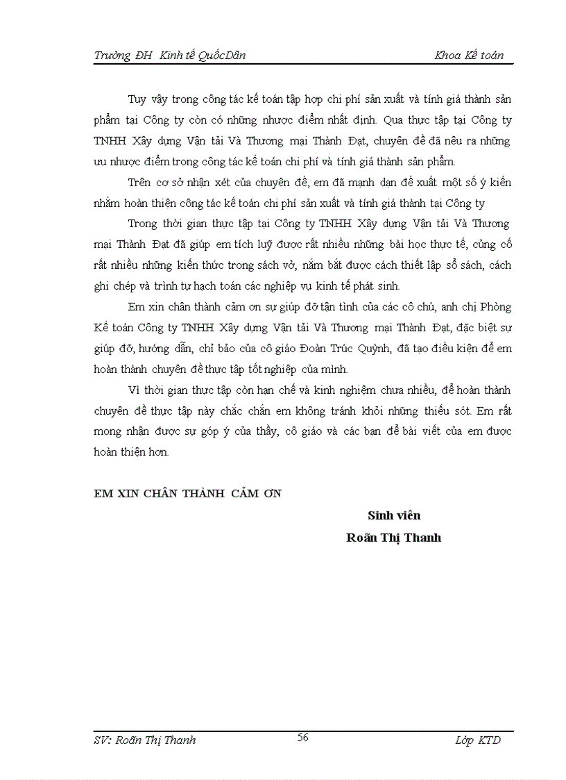 image for page Hoàn thiện kế toán chi phí sản xuất và tính giá thành sản phẩm xây lắp tại Công ty TNHH Xây dựng Vận tải Và Thương mại Thành Đạt