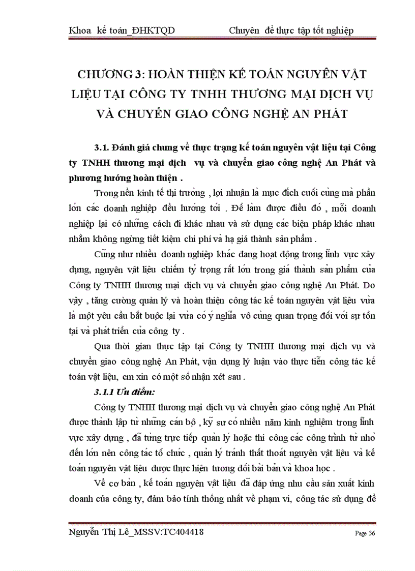 image for page Hoàn thiện kế toán nguyên vật liệu tại Công ty TNHH thương mại dịch vụ và chuyển giao công nghệ An Phát