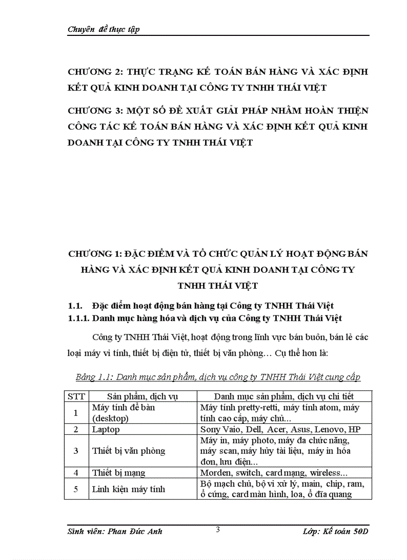 image for page Hoàn thiện kế toán bán hàng và xác định kết quả kinh doanh tại Công ty TNHH Thái Việt