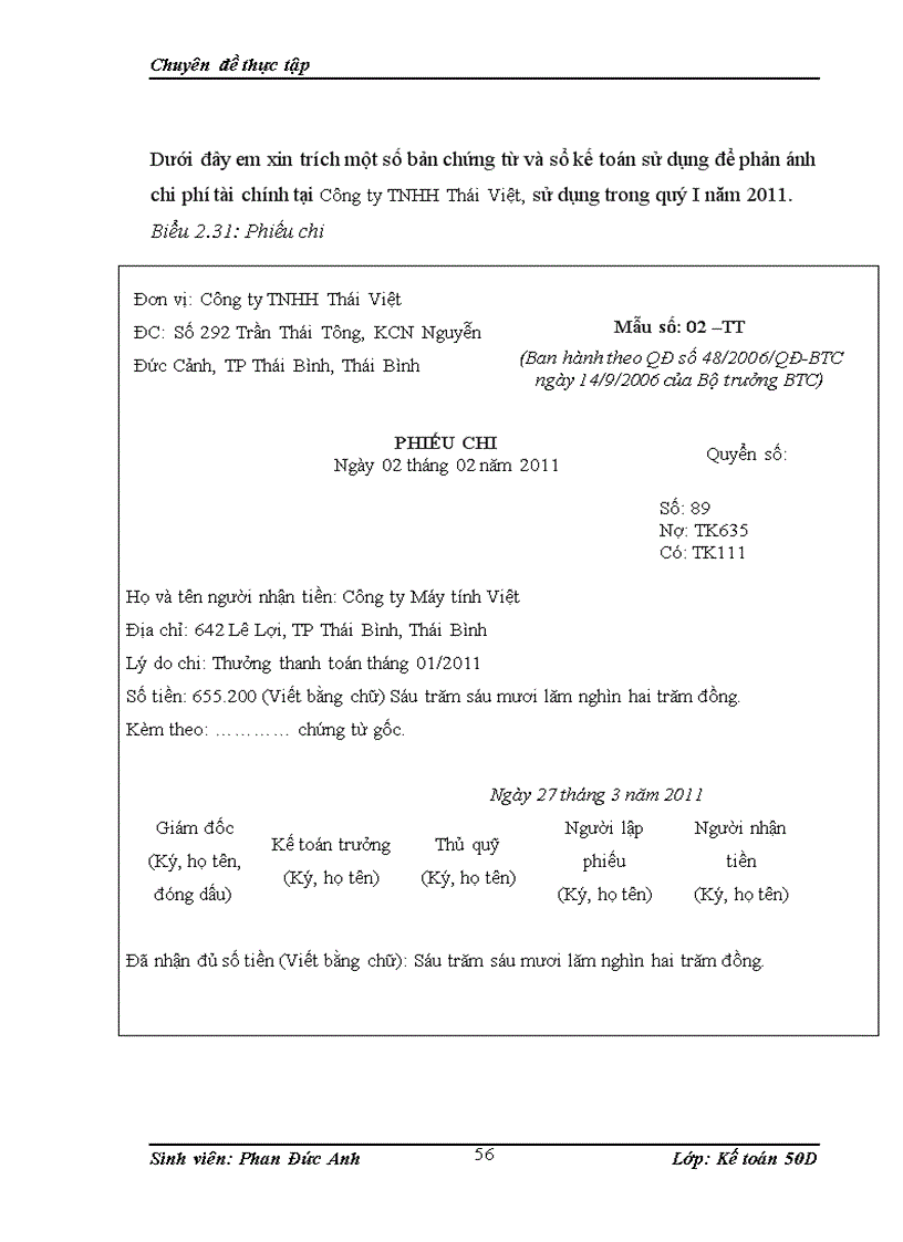 image for page Hoàn thiện kế toán bán hàng và xác định kết quả kinh doanh tại Công ty TNHH Thái Việt