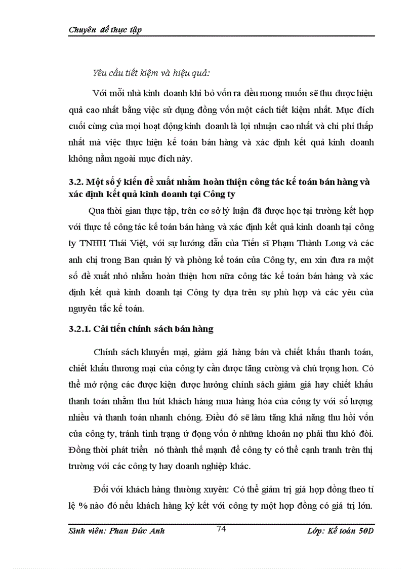 image for page Hoàn thiện kế toán bán hàng và xác định kết quả kinh doanh tại Công ty TNHH Thái Việt