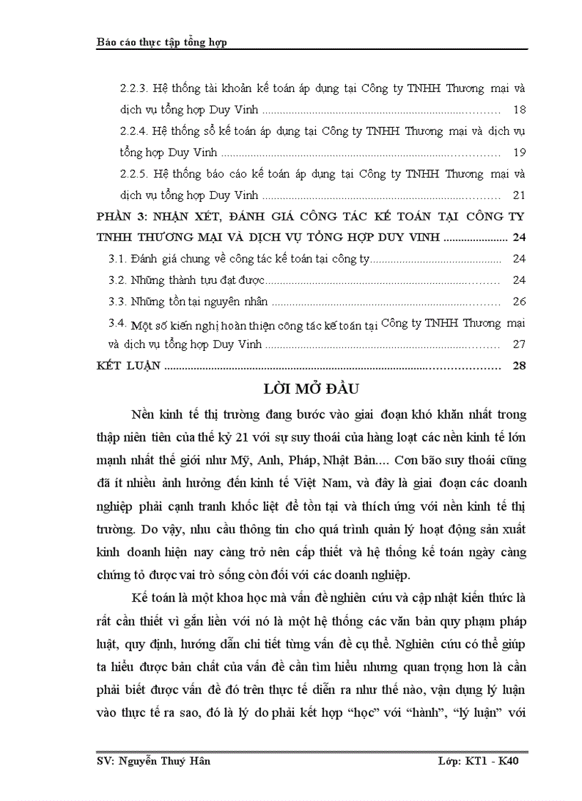 image for page Đặc điểm tổ chức hạch toán kế toán của Công ty TNHH Thương mại và dịch vụ tổng hợp Duy Vinh 1