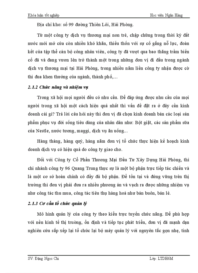 image for page Hoàn thiện kế toán bán hàng và xác định kết quả kinh doanh tại chi nhánh công ty cổ phần thương mại đầu tư và xây dựng Hải Phòng 1