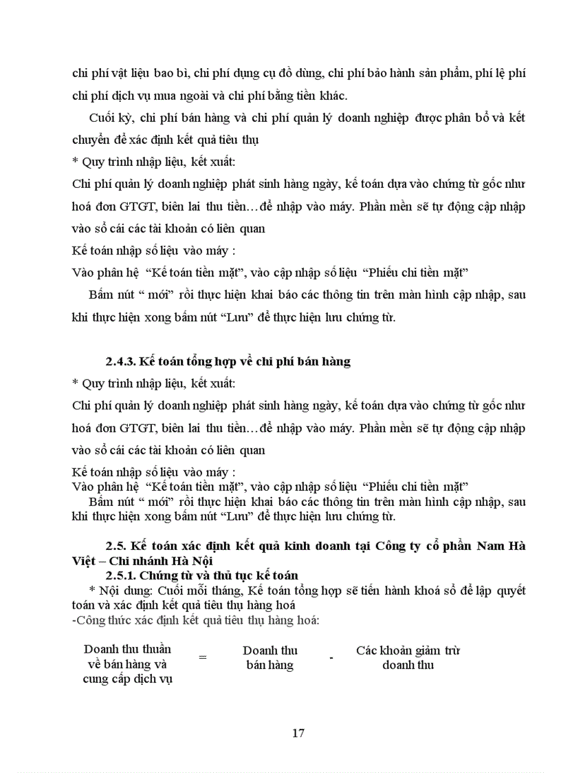 image for page Hoàn thiện kế toán bán hàng và xác định kết quả kinh doanh tại Công ty Nam Hà Việt Chi nhánh Hà Nội