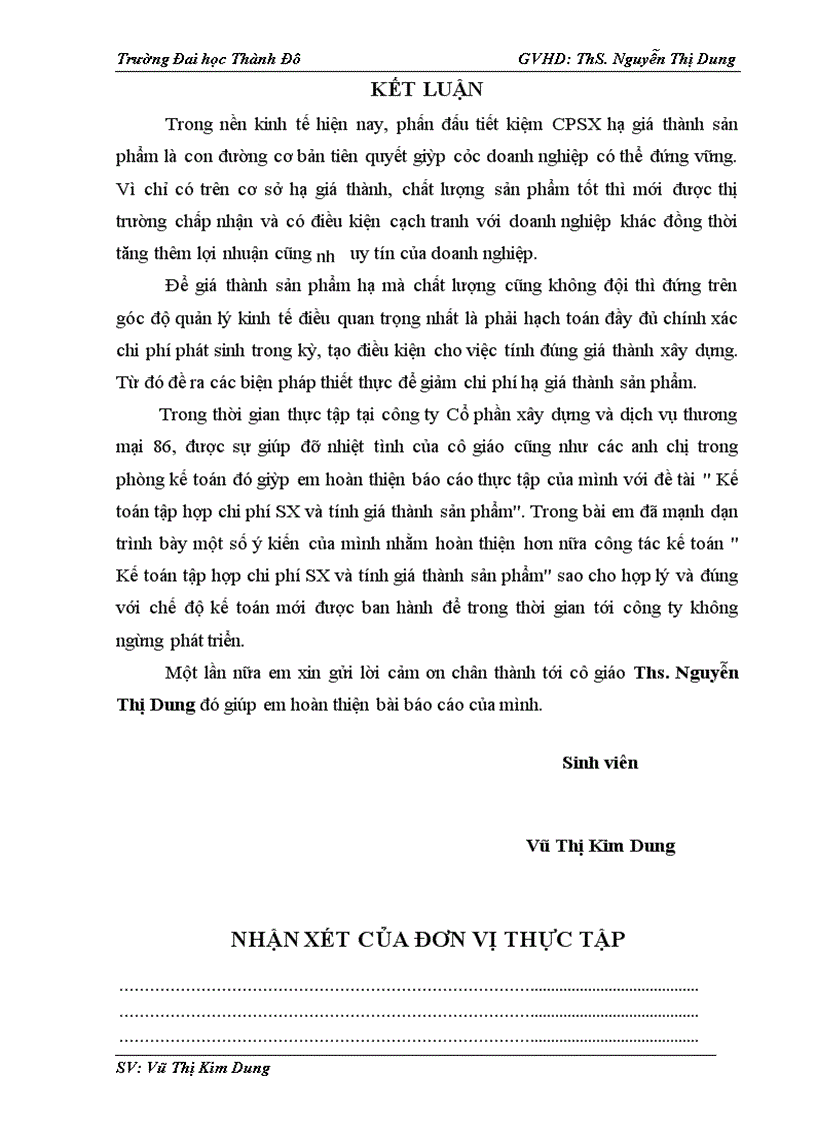 image for page Kế toán tập hợp chi phí sản xuất và tính giá thành sản phẩm tại công ty Cổ phần xây dựng và dịch vụ thương mại 86