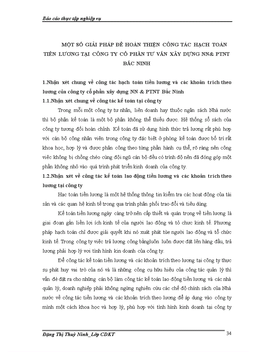 image for page Hạch toán công tác kế toán tiền lương và các khoản trích theo lương tại công ty cổ phần tư vấn xây dựng NN PTNT Bắc Ninh