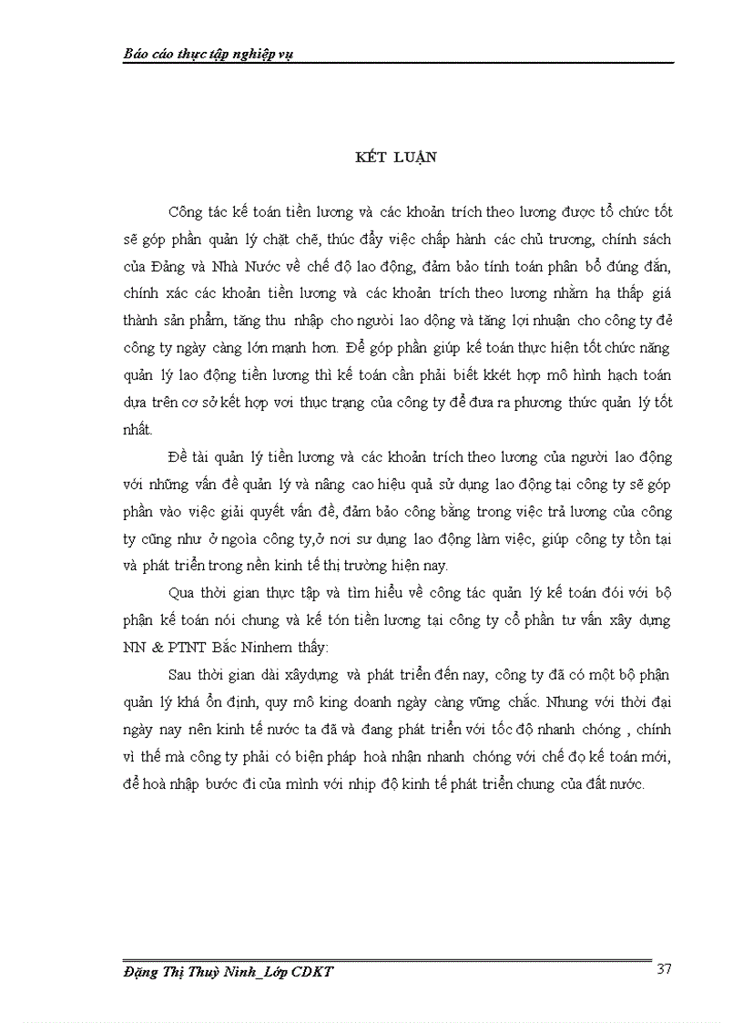 image for page Hạch toán công tác kế toán tiền lương và các khoản trích theo lương tại công ty cổ phần tư vấn xây dựng NN PTNT Bắc Ninh