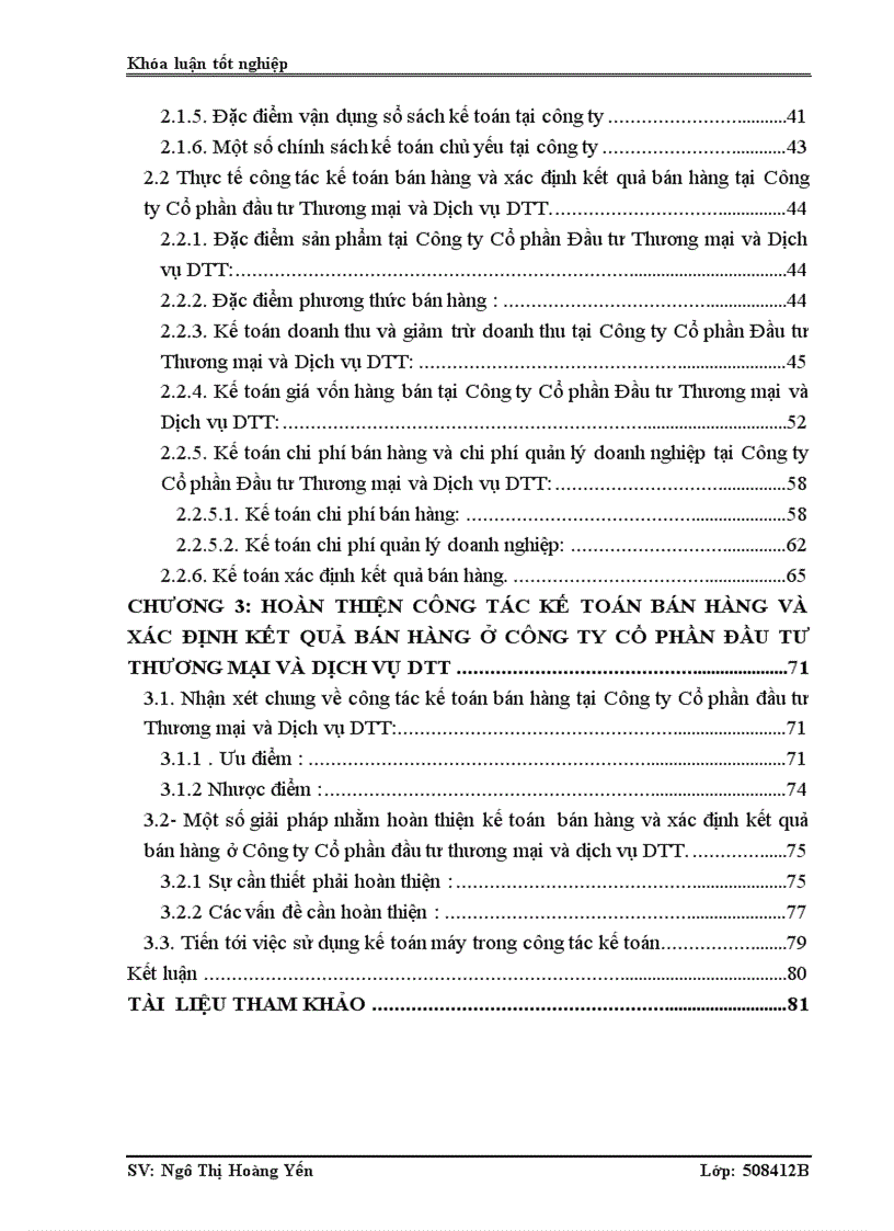 image for page Hoàn thiện kế toán bán hàng và xác định kết quả bán hàng tại Công ty Cổ phần đầu tư Thương mại và Dịch vụ DTT