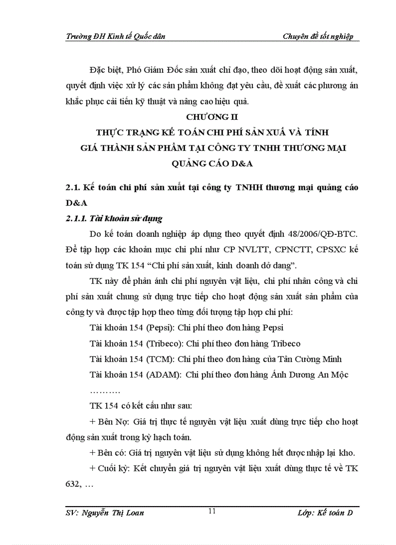 image for page Hoàn thiện kế toán chi phí sản xuất và tính giá thành sản phẩm tại Công ty TNHH Thương mại Quảng cáo D A 1