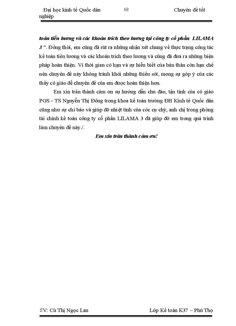 image for page Hoàn thiện công tác kế toán tiền lương và các khoản trích theo lương tại công ty cổ phần LILAMA 3