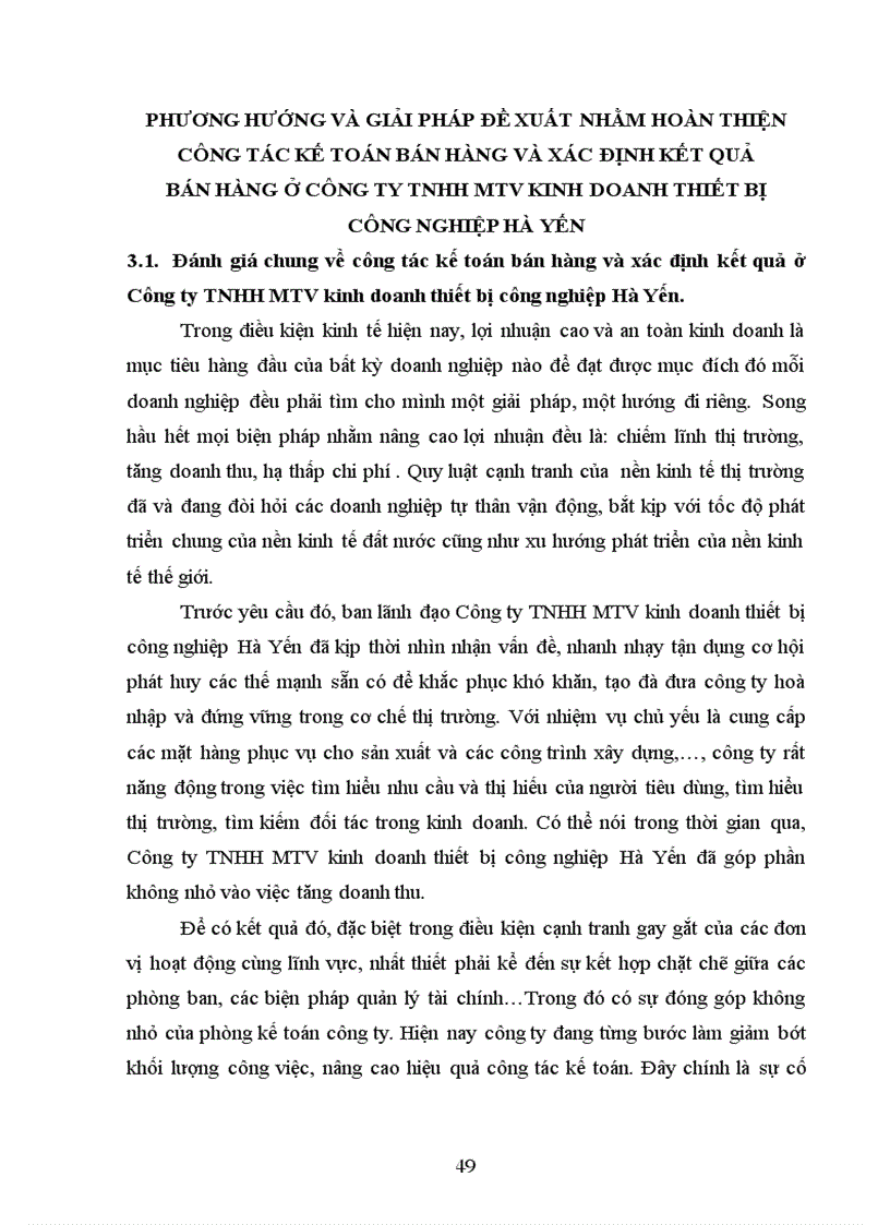 image for page Tổ chức công tác kế toán bán hàng và xác định kết quả bán hàng tại Công ty TNHH MTV kinh doanh thiết bị công nghiệp Hà Yến