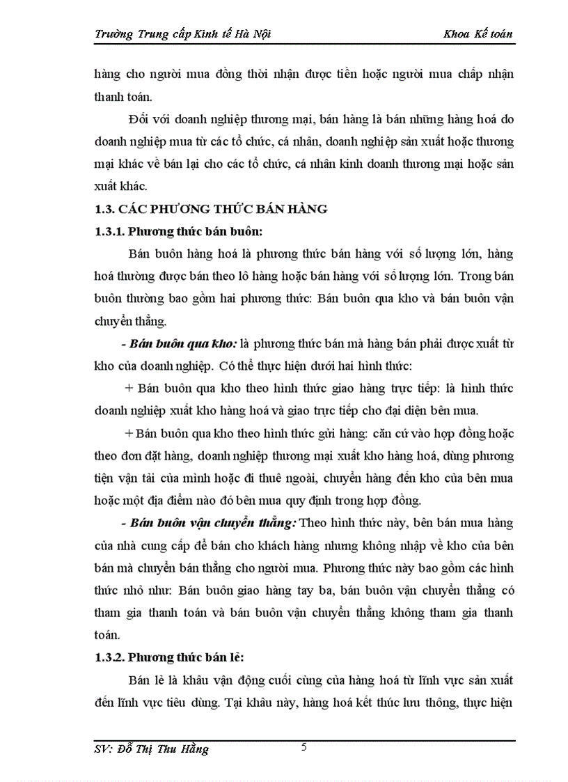 image for page Kế toán bán hàng và xác định kết quả bán hàng tại Công ty Cổ phần Hà Yến