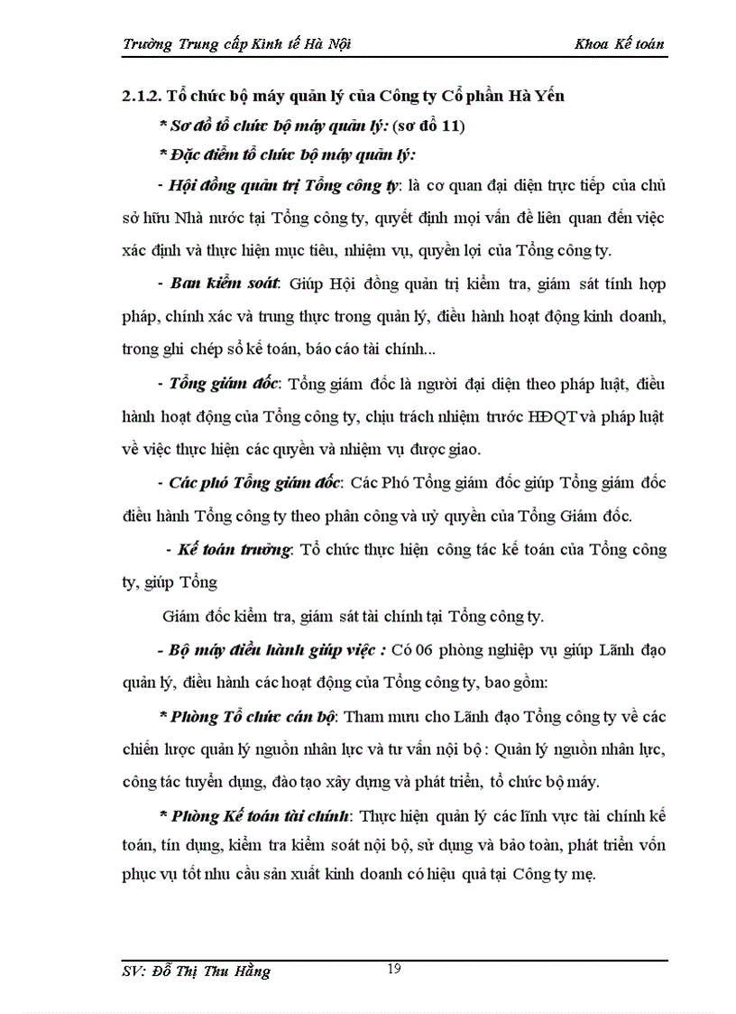 image for page Kế toán bán hàng và xác định kết quả bán hàng tại Công ty Cổ phần Hà Yến