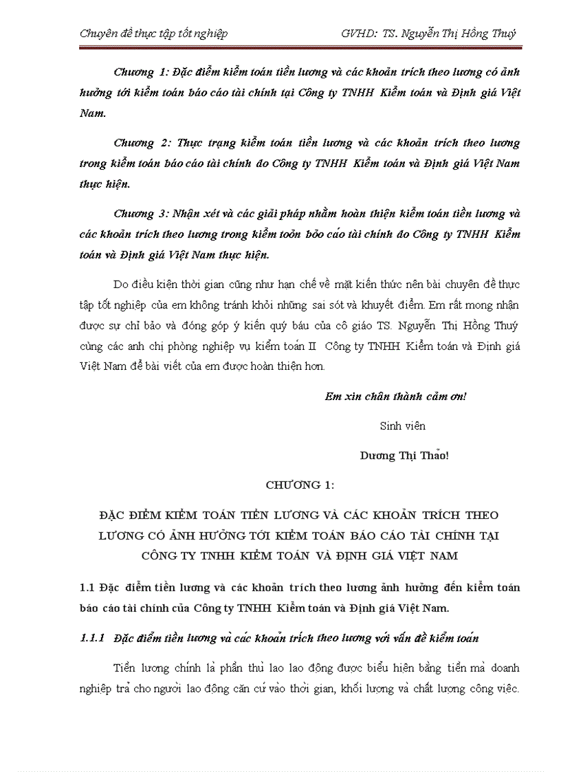 image for page Hoàn thiện kiểm toán tiền lương và các khoản trích theo lương trong kiểm toán báo cáo tài chính do Công ty TNHH Kiểm toán và Định giá Việt Nam VAE thực hiện