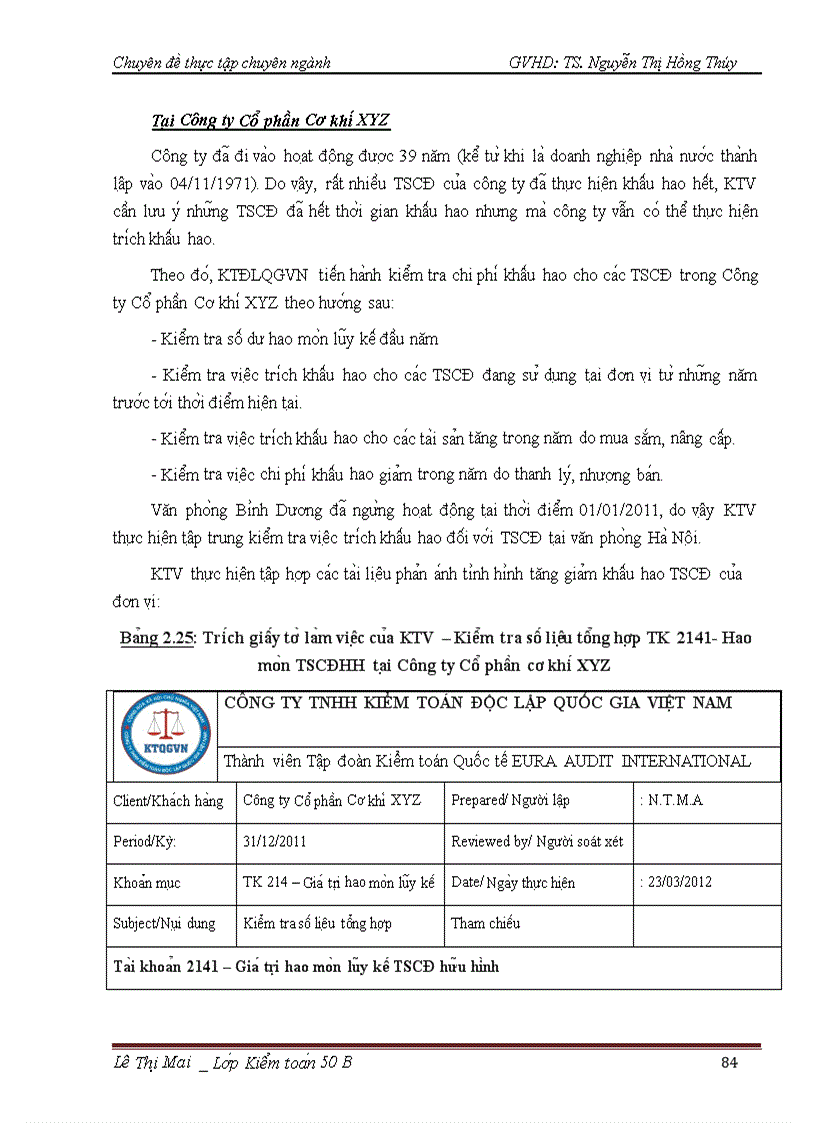 image for page Vận dụng quy trình kiểm toán vào kiểm toán Tài sản cố định hữu hình trong kiểm toán Báo cáo tài chính do Công ty TNHH Kiểm toán Độc lập Quốc gia Việt Nam thực hiện