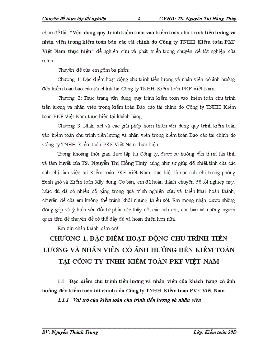 image for page Vận dụng quy trình kiểm toán vào kiểm toán chu trình tiền lương và nhân viên trong kiểm toán báo cáo tài chính do công ty tnhh kiểm toán pkf việt nam thực hiện