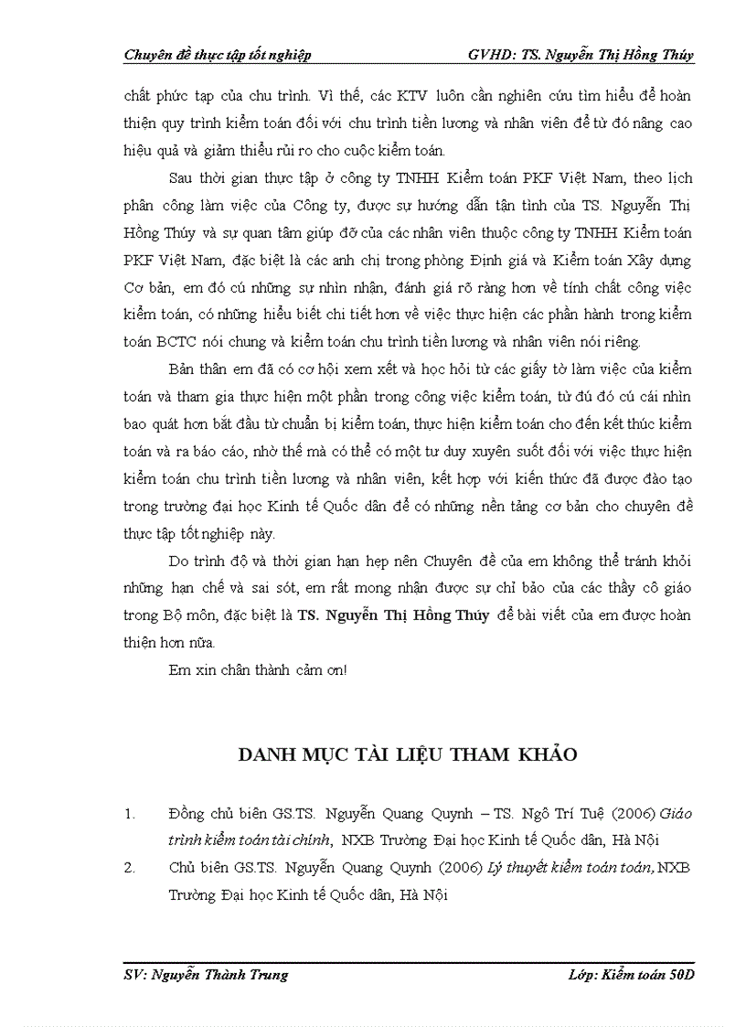 image for page Vận dụng quy trình kiểm toán vào kiểm toán chu trình tiền lương và nhân viên trong kiểm toán báo cáo tài chính do công ty tnhh kiểm toán pkf việt nam thực hiện