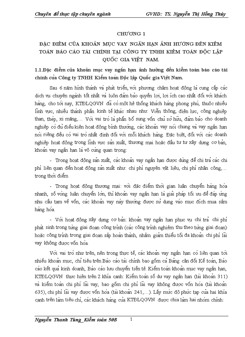 image for page Hoàn thiện quy trình kiểm toán khoản vay ngắn trong kiểm toán Báo cáo Tài chính do Công ty TNHH Kiểm toán Độc lập Quốc gia Việt Nam thực hiện