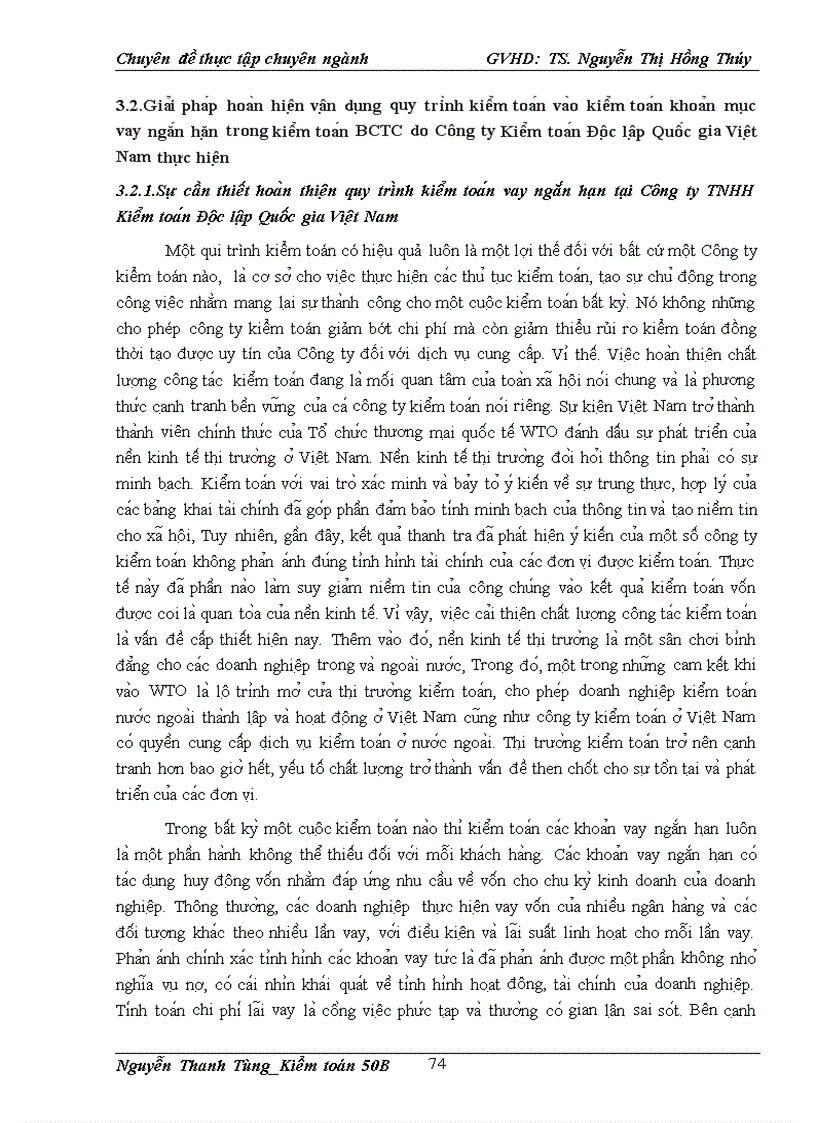 image for page Hoàn thiện quy trình kiểm toán khoản vay ngắn trong kiểm toán Báo cáo Tài chính do Công ty TNHH Kiểm toán Độc lập Quốc gia Việt Nam thực hiện