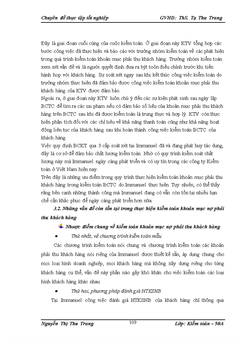 image for page Kiểm toán khoản mục nợ phải thu khách hàng trong quy trình kiểm toán Báo cáo tài chính do công ty TNHH Kiểm toán Immanuel thực hiện 1