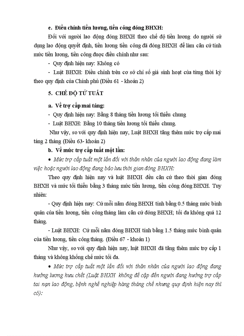 image for page Những điểm mới trong các chế độ của loại hình bhxh bắt buộc trong luật bhxh so với những quy định hiện nay về bhxh