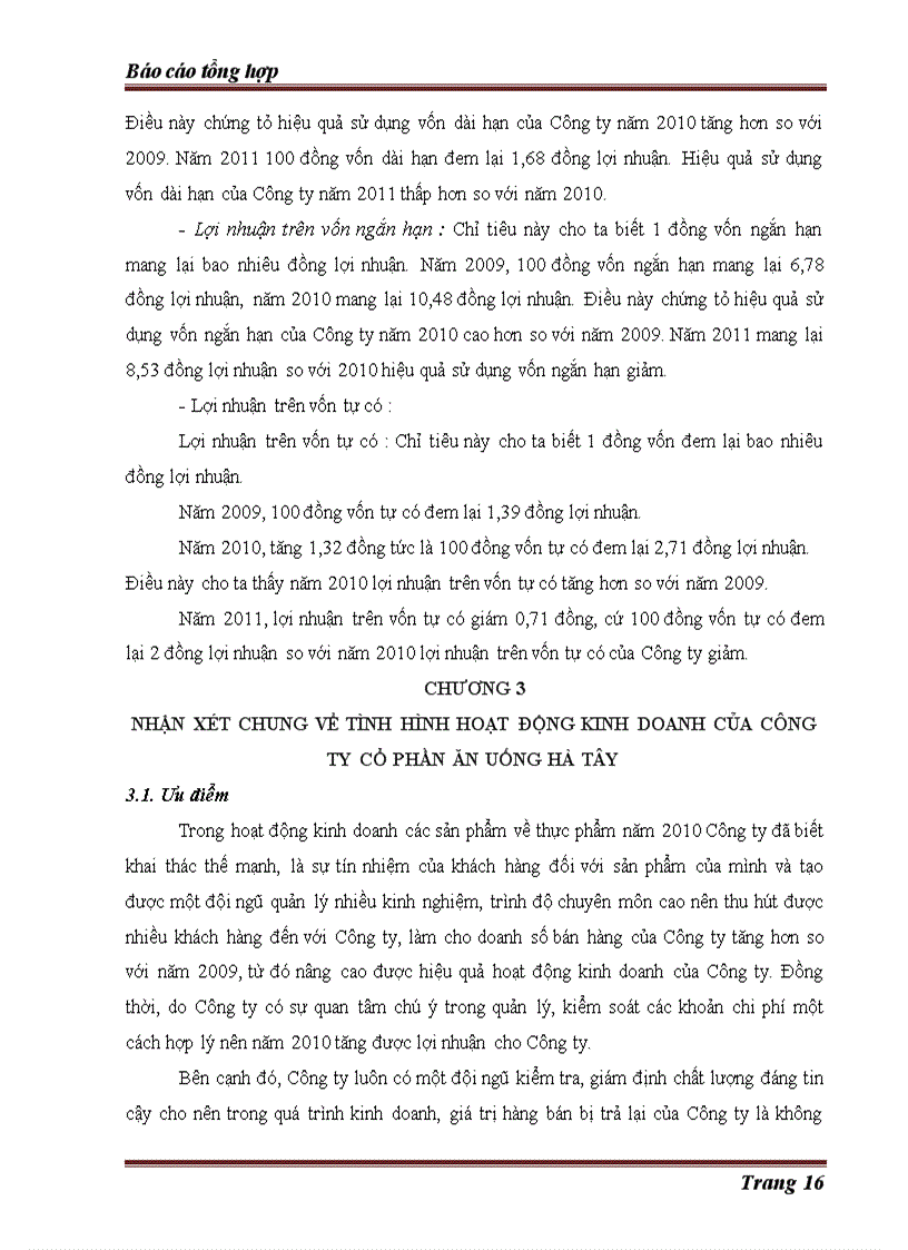 image for page Thực trạng về hoạt động kinh doanh của Công ty Cổ phần ăn uống Hà Tây