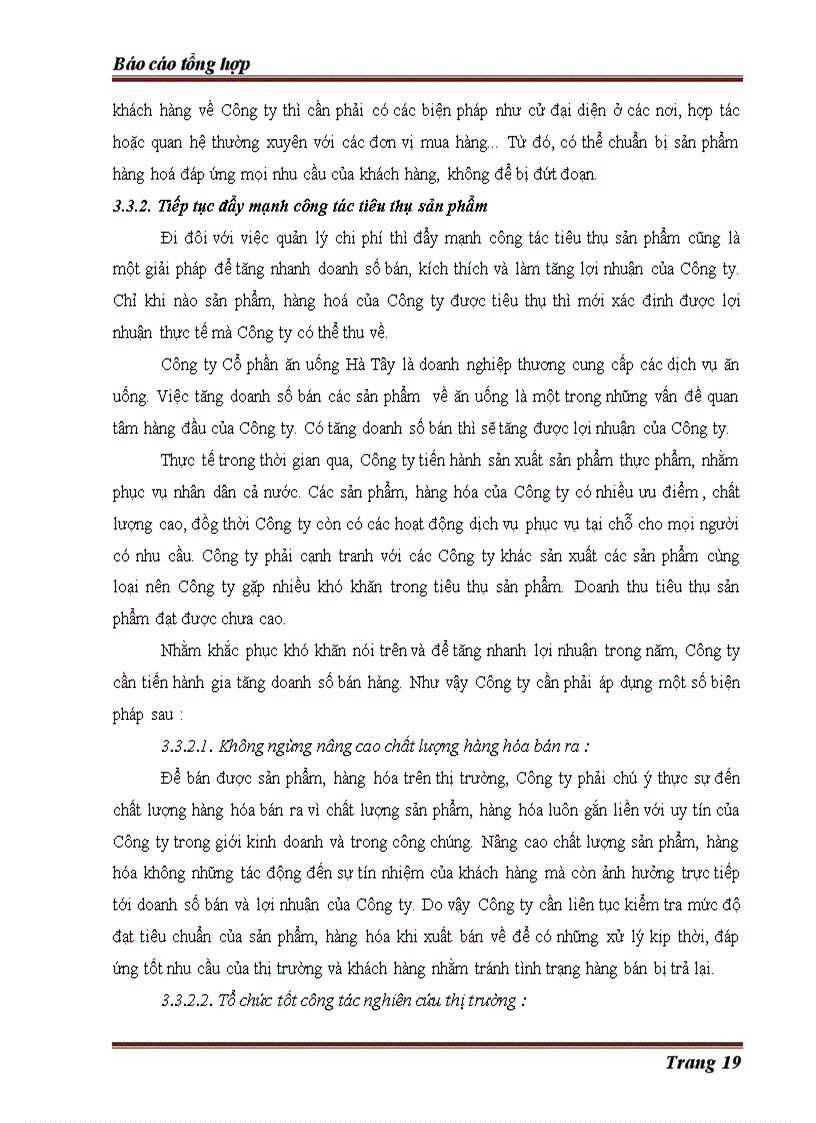 image for page Thực trạng về hoạt động kinh doanh của Công ty Cổ phần ăn uống Hà Tây