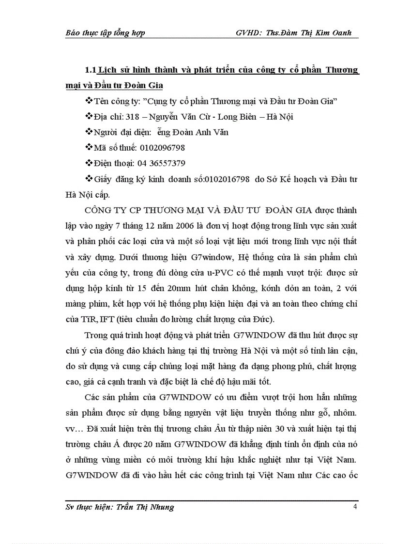 image for page Tổ chức bộ máy kế toán và hệ thống kế toán tại Công ty cổ phần Thương mại và Đầu tư Đoàn Gia 1