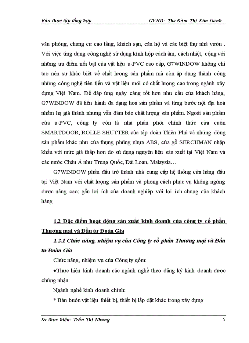 image for page Tổ chức bộ máy kế toán và hệ thống kế toán tại Công ty cổ phần Thương mại và Đầu tư Đoàn Gia 1