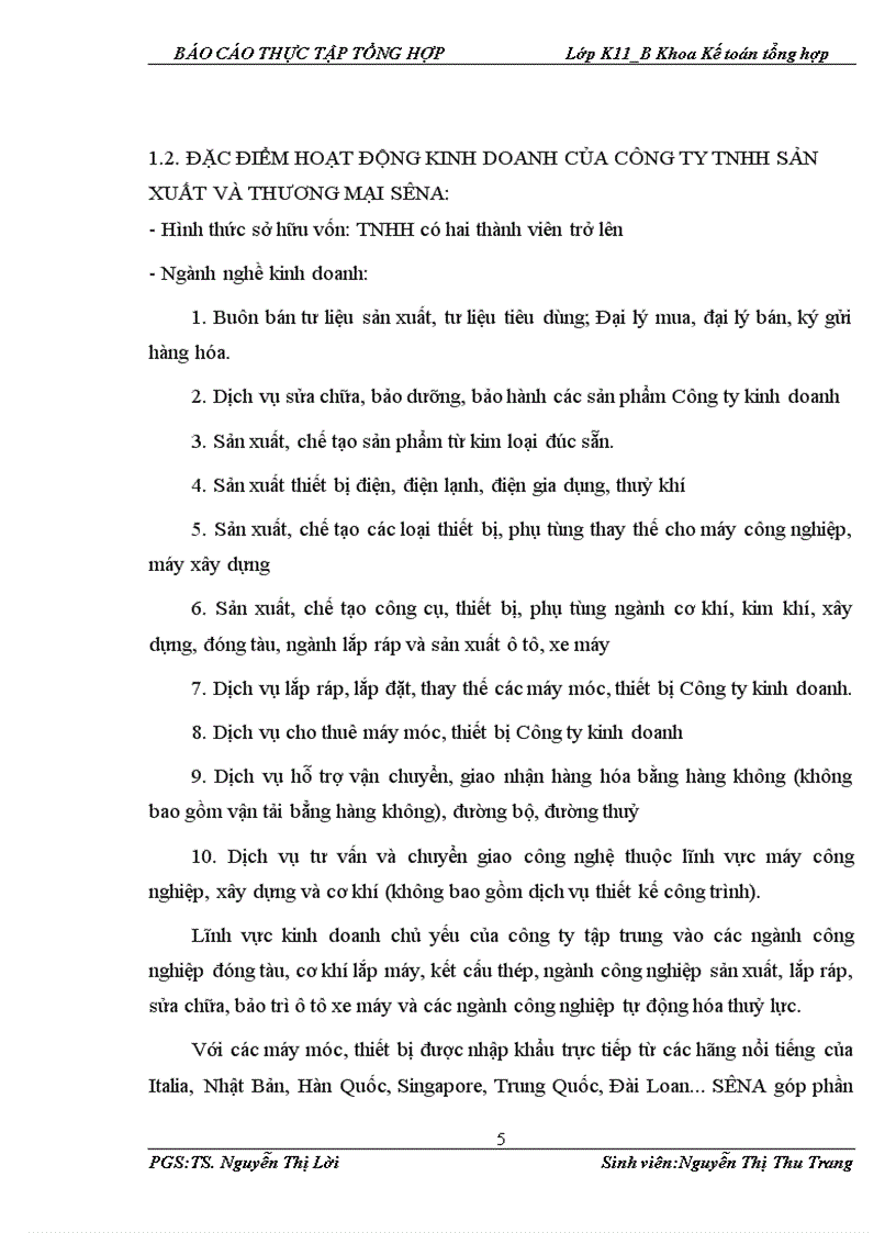image for page Tổ chức bộ máy kế toán và hệ thống kế toán tại Công ty TNHH Sản Xuất Và Thương Mại SÊNA 1