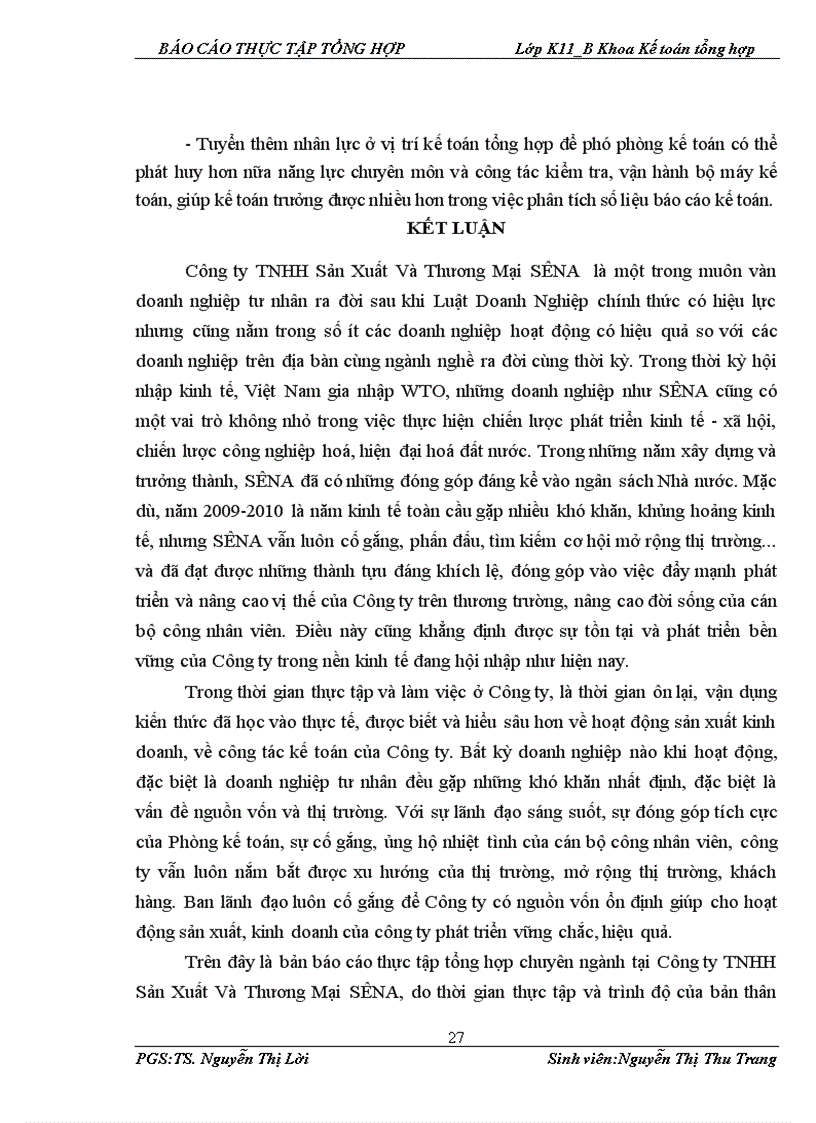 image for page Tổ chức bộ máy kế toán và hệ thống kế toán tại Công ty TNHH Sản Xuất Và Thương Mại SÊNA 1