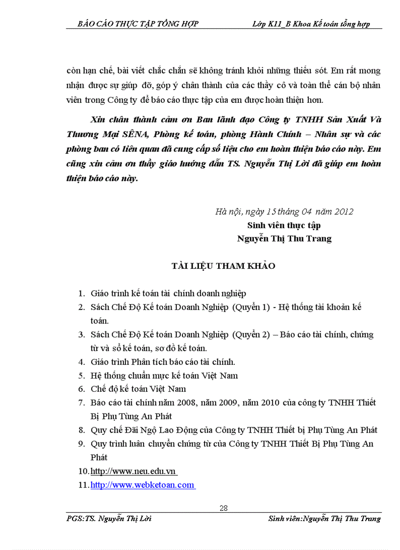 image for page Tổ chức bộ máy kế toán và hệ thống kế toán tại Công ty TNHH Sản Xuất Và Thương Mại SÊNA 1